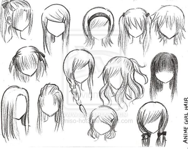 anime girl hairstyles. image.