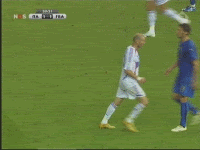 Zidane gebruikt zijn hoofd (niet)