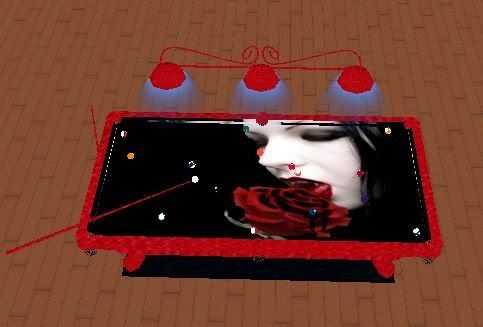 Red Vampire Kiss Pool Table